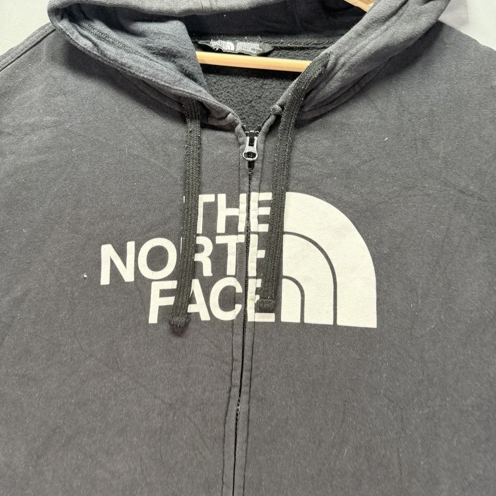 The North Face Full Zip Hoodie Mens 2XL Sweatshirt Big Logo Drawstring Y2K